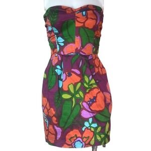 KOUTURE‎ BY KIMORA FLORAL PRINT STRAPLESS DRESS